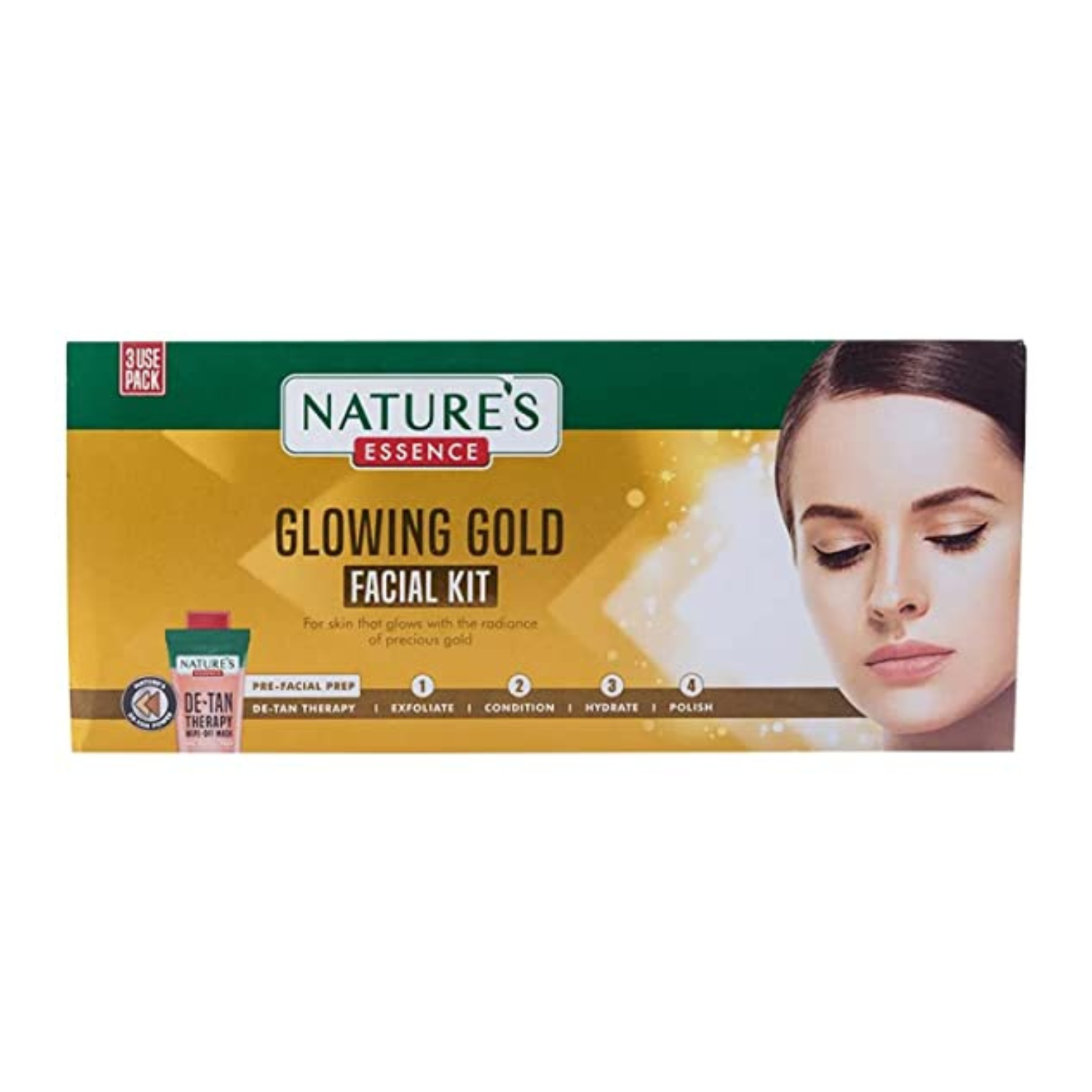 Buy Natures Glowing Gold Facial Kit online at best price